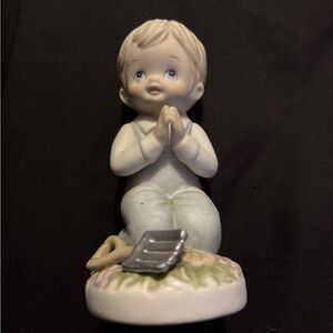 Vintage Homco 1452 Boy Praying Porcelain Figurine Children